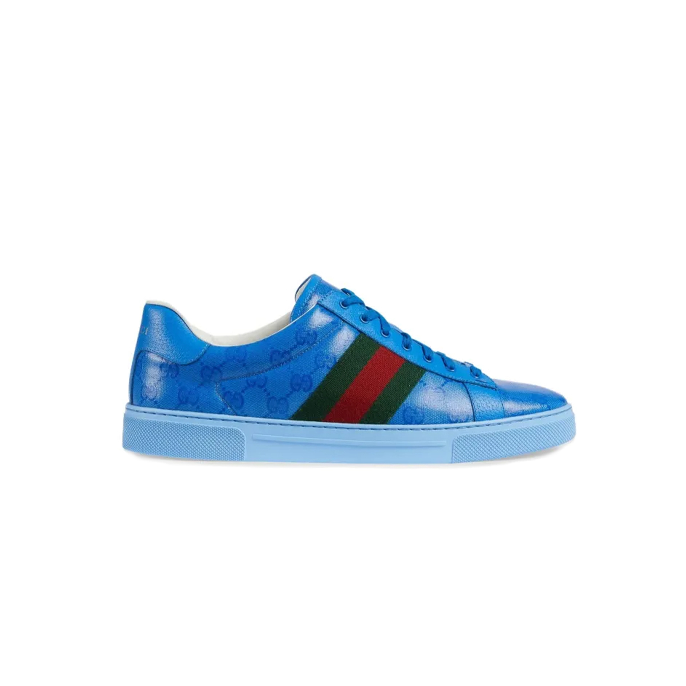 GUCCI ACE GG CRYSTAL CANVAS BLUE 760775